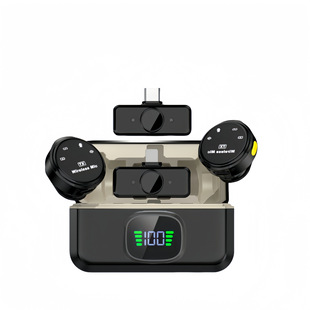 Cross-border Q9 wireless collar clip microphone button 2 drag 2 outdoor live mobile phone shooting Bluetooth noise reduction radio microphone
