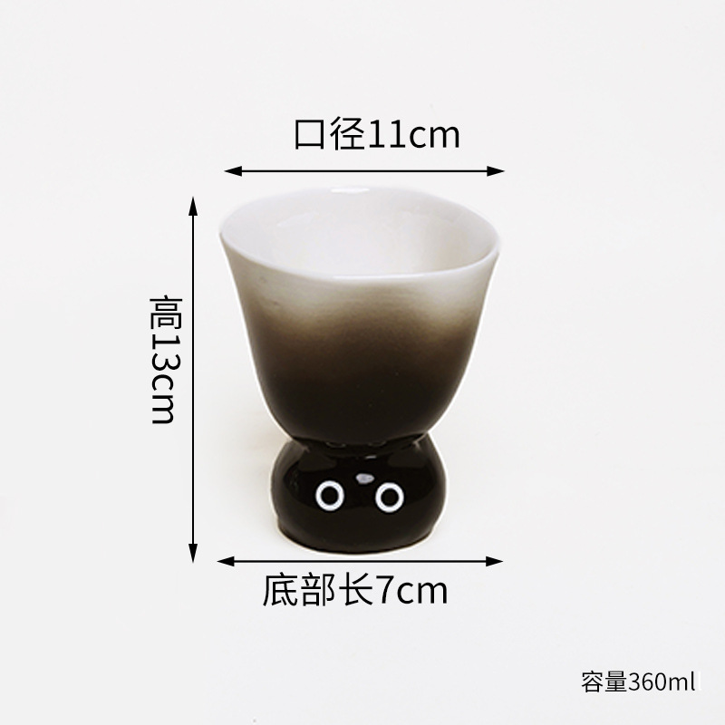 [Transfronterizo] Gato siamés lindo gatito taza de cerámica taza de agua de pareja de alto valor regalo de cumpleaños creativo taza de mano