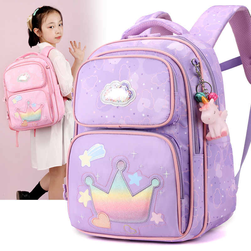 Mochilas escolares para niñas primaria niños grado 1-6 ligera gran capacidad princesa