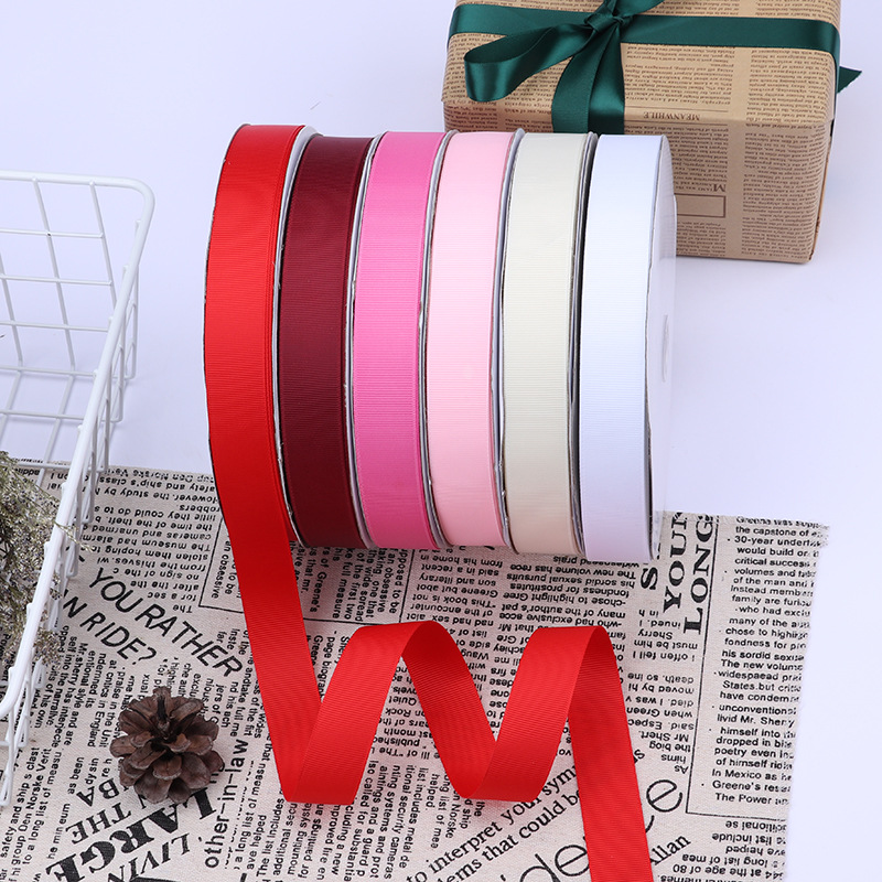 2,5 cm de alta densidad costilla cinta ramo de seda fruta caja de regalo embalaje color Ropa Accesorios hilo de unión cinta