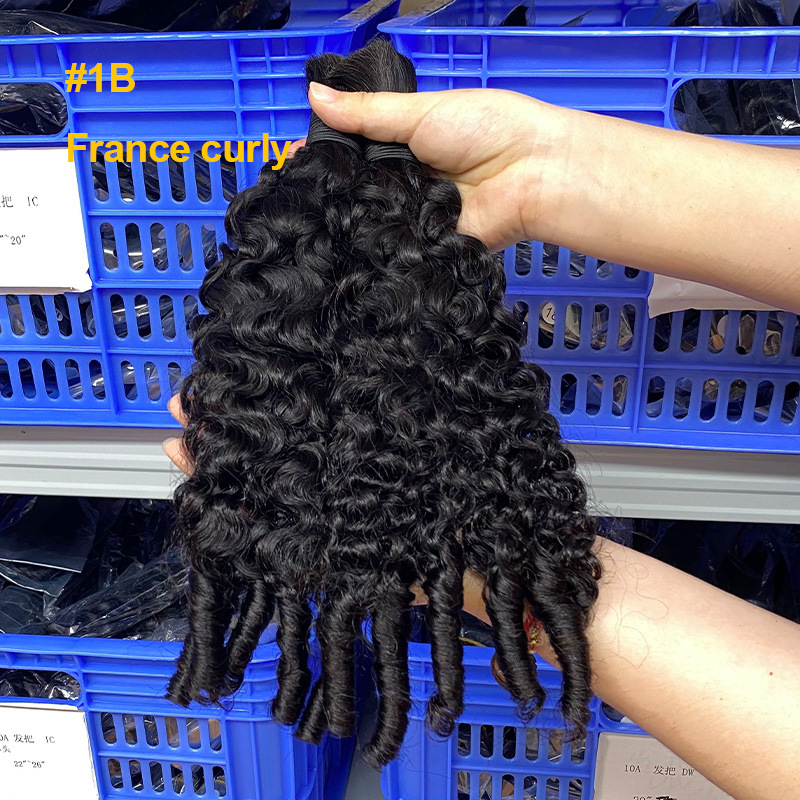 Extensiones de Cabello Humano 12A de Cabello Real Tejido a Mano para Mujeres