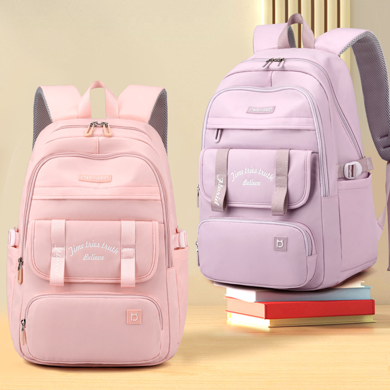 2023 nuevo estudiante de secundaria de alta calidad mochila simple estilo ins chica estudiante de secundaria mochila juvenil transfronteriza