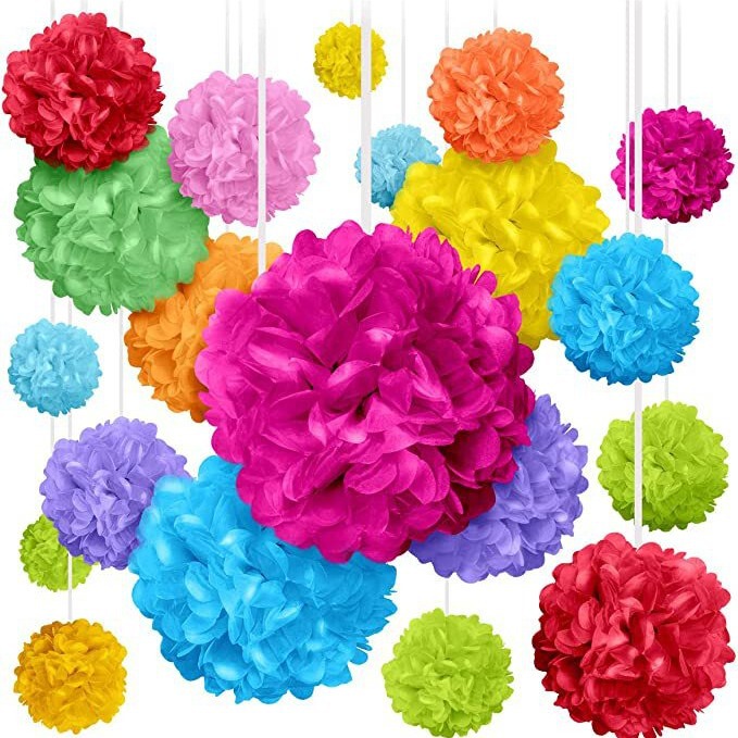 Colorful paper flower birthday party decoration paper flower ball shopping mall window wedding festival background wall decoration paper flower pendant Colorful paper flower birthday party decoration paper flower ball shopping mall window wedding festival background wall decoration paper flower pendant