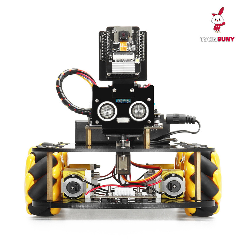 ESP-32 Camera Programming Education Robot Car Internet of Things Ultrasonic Intelligent Obstacle Avoidance Programming Car Kit