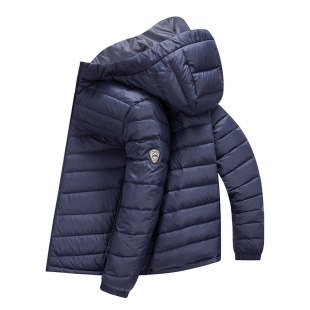 New Fashionable Men's Lightweight down Jacket Autumn and Winter Hooded Cold-Proof Trendy Brand Casual Lightweight Warm Jacket