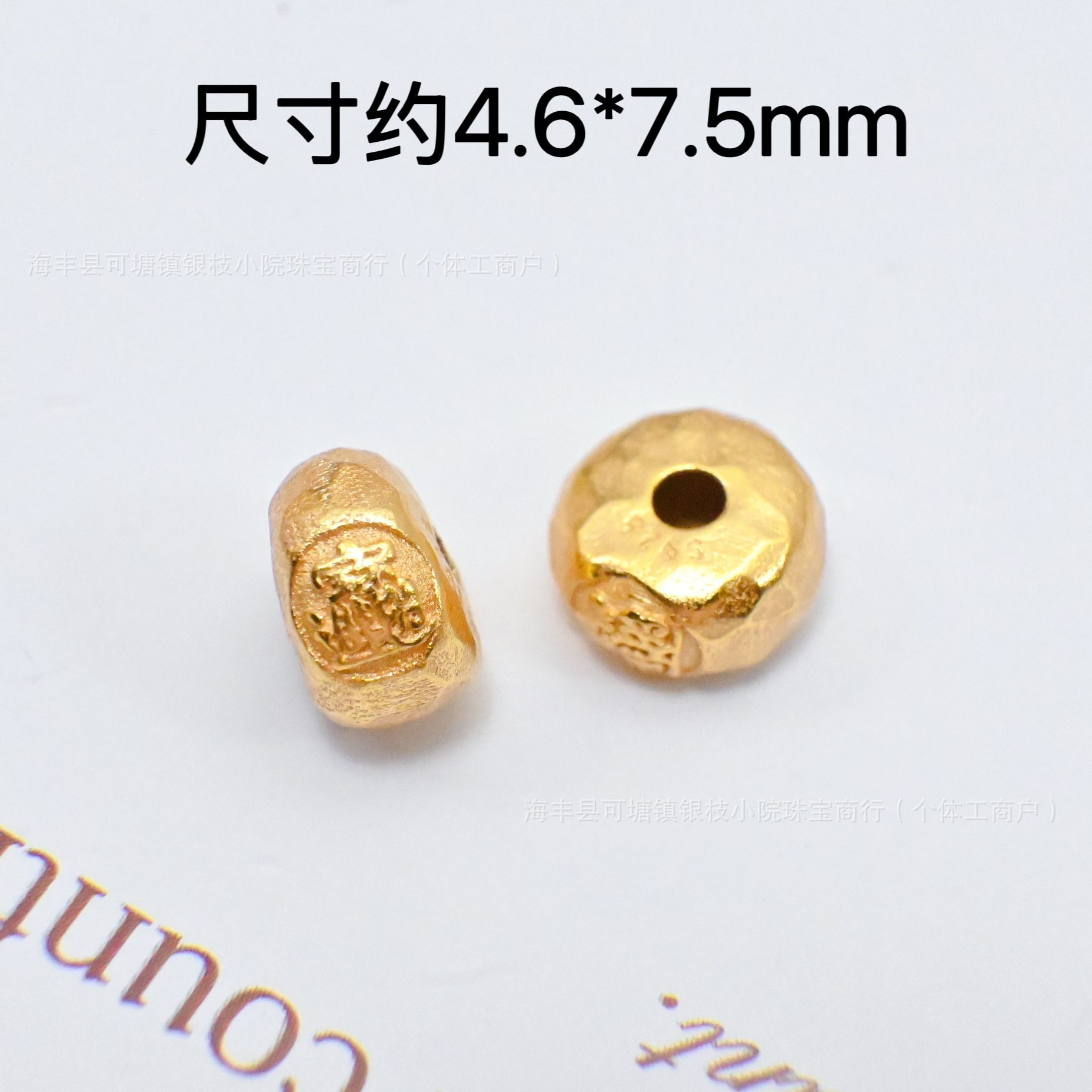 S925 Silver Ancient Gold DIY Through-Hole Accessories Cut Out Gourd Spacer Bead Pendant Lifting Braided Bracelet Necklace Accessories
