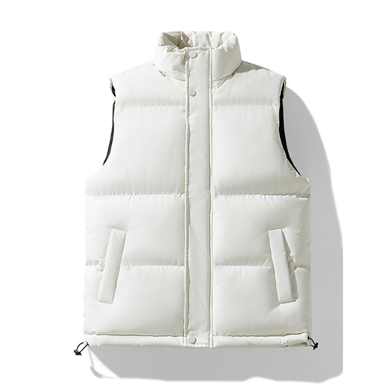 M-8XL tallas grandes invierno nuevo chaleco hombre y mujer con cuello alto acolchado de algodón * 998