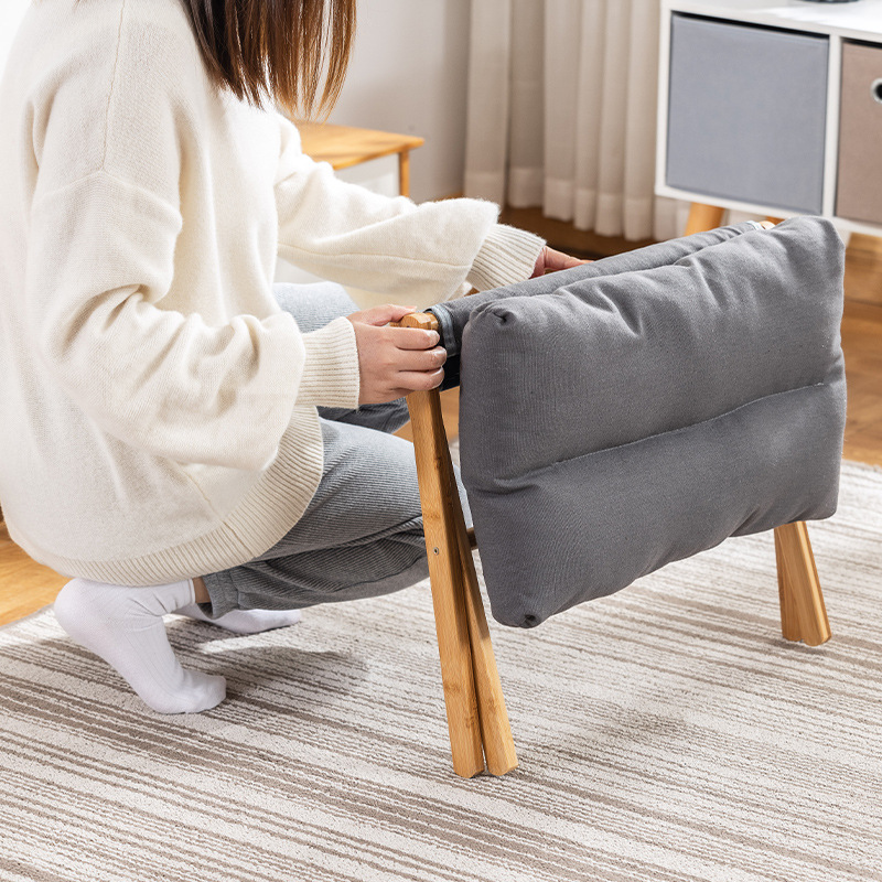 Taburete de sofá, almohadilla de siesta de oficina, artefacto de pie plegable, taburete de zapatos doméstico