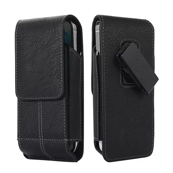 Mobile Phone Card Waist Bag Rotating Buckle Clip Magnetic Cover Universal Waist Hanging Bag Sports Pants Vertical Men's Universal Leather Cover