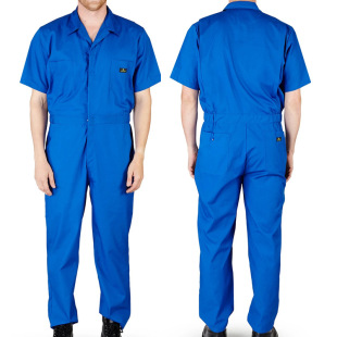 Cotton short-sleeved flame retardant clothing manufacturers cotton fireproof clothing wholesale conjoined overalls production and processing
