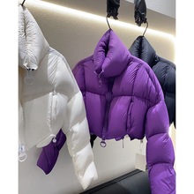 花卷2024冬季新款小众设计师款轻奢鸭绒短款加厚羽绒服女外套氨纶