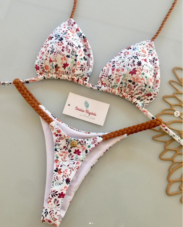 Women's Gender Women's Flower Leopard 2 Pieces Set Bikinis Swimwear