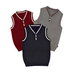 Children's Vest 2024 New Children's Clothing Warm Pure Cotton Sweater Baby Korean Style Clothes College Style Knit Shirt