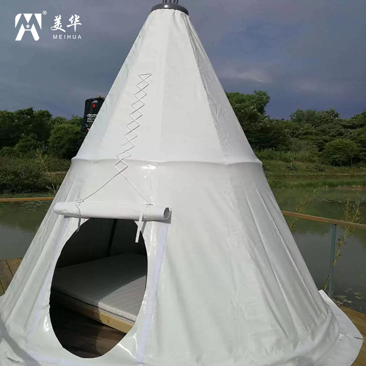 Tienda creativa de forma especial acrílico Pirámide de vidrio orgánico transparente cielo estrellado Hotel característica cama y desayuno tienda