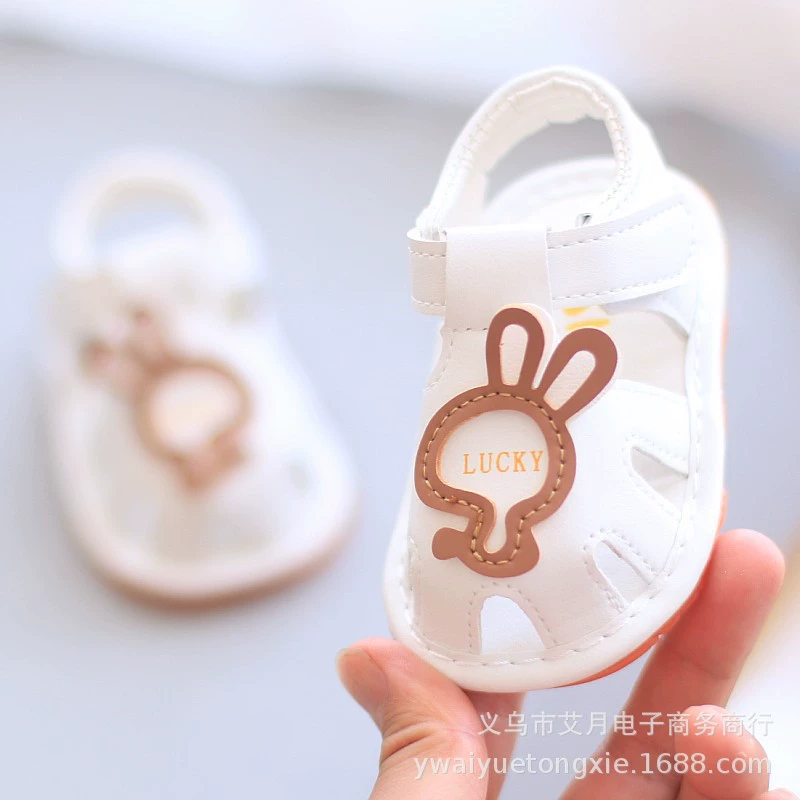 Летняя обувь для малышей, дышащая детская обувь на нескользящей мягкой подошве От 1 до 2 лет мужские и женские сандалии для звонков