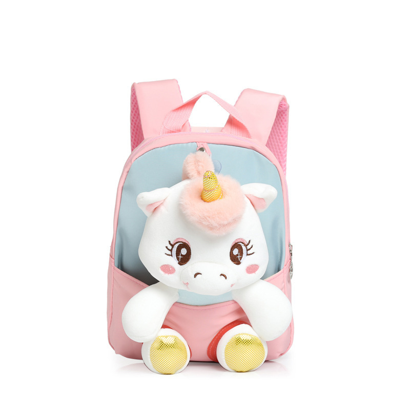 Unicornio 3D estereoscópico mochila juguete de peluche jardín de infantes caricatura lindo mochila portátil mochila temu