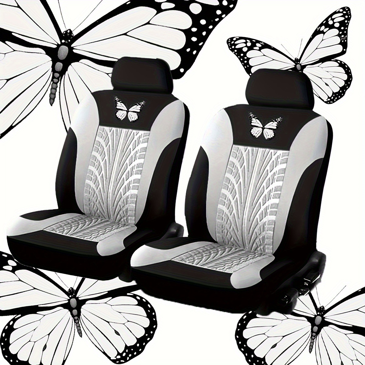 Car Seat Cover Set, Universal Butterfly Pattern Embroidered Car Seat Cover from the Source Manufacturer