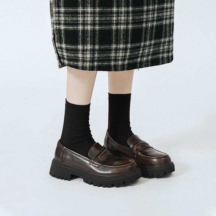 Meizu Power 2021 New Small Leather Shoes Middle Heel Students Japanese College Style Middle Heel Soft Bottom jk Uniform Shoes