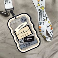 今天要開心證件飯卡門禁身份證卡套帶掛繩校園卡公交卡學生工作證
