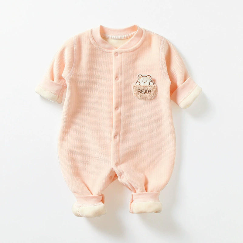 Детский теплый пуховик, удобный милый bodysuit для выхода