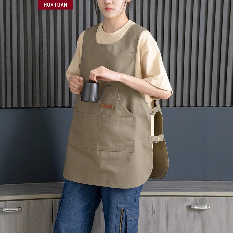 Coffee shop milk tea shop hairdressing gown vest logo apron catering special male waiter work clothes female