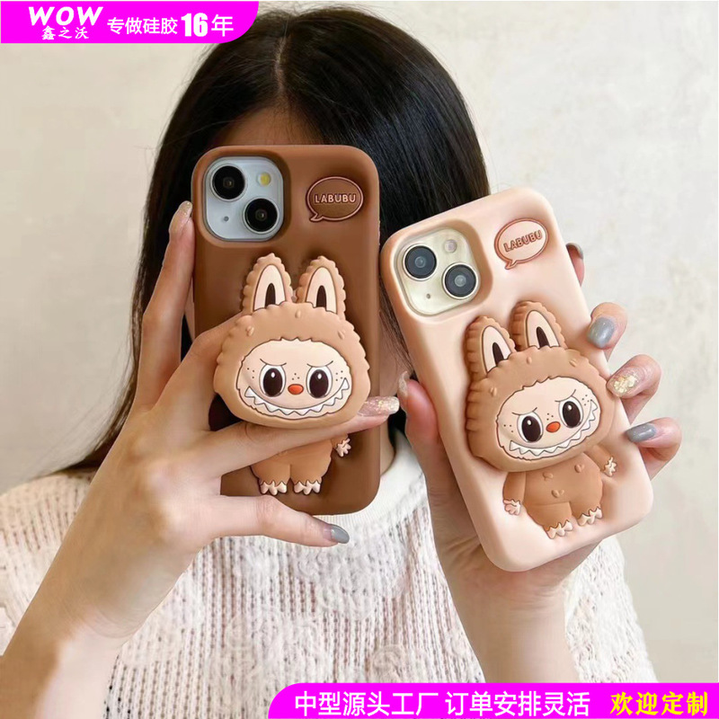 Lab Airbag Holder Silicone Phone Case for iPhone 17 Samsung Xiaomi S25 Ultra Note14Pro 4g