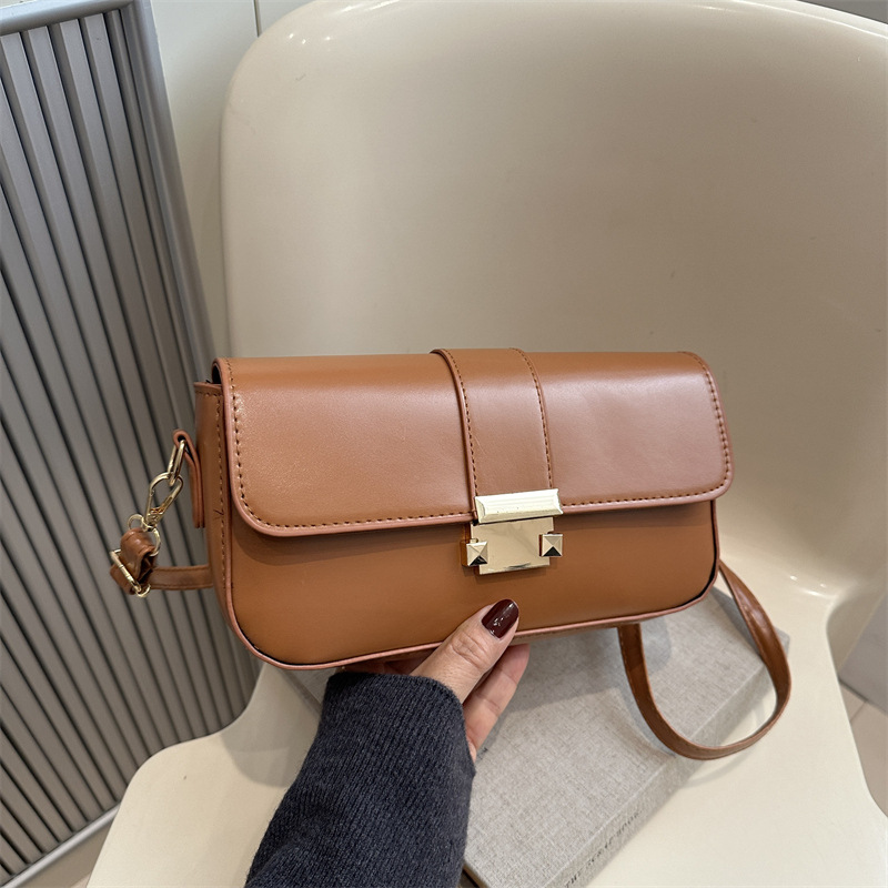 Bolso cuadrado de moda texturas retro bolso 2025 primavera nueva bolsa de mujer bolso literario bolso de hombro bolso de brazo