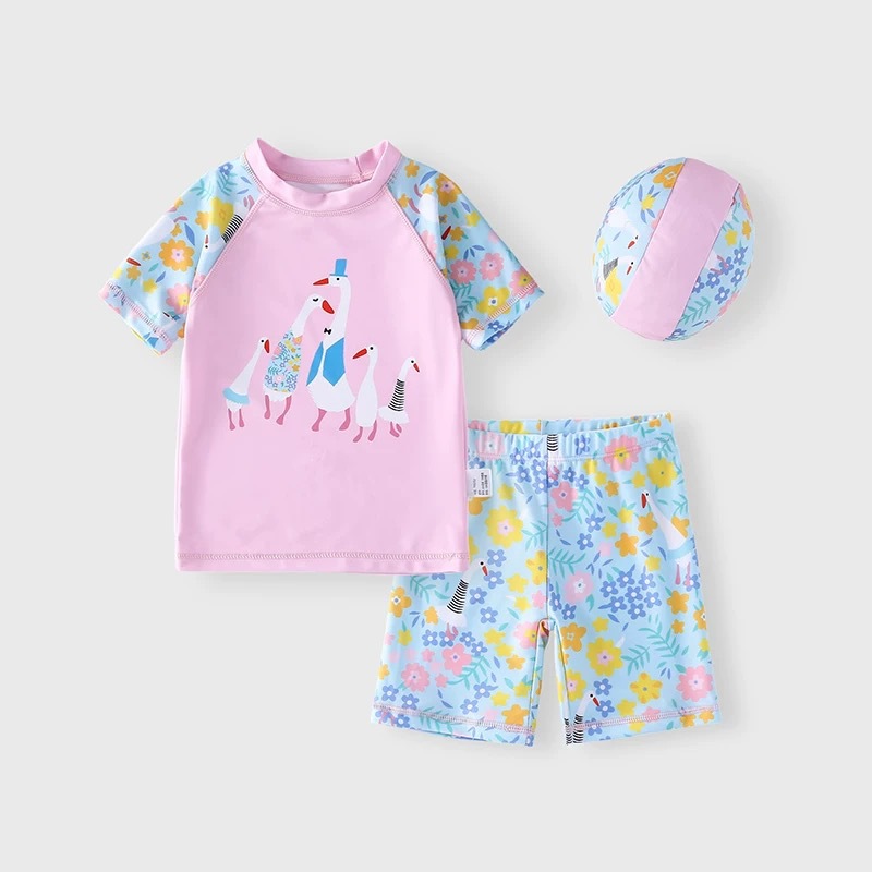 (Cross-border trading), children's swimwear, cartoon split uniform, set, for teenagers, 3 piece set 5