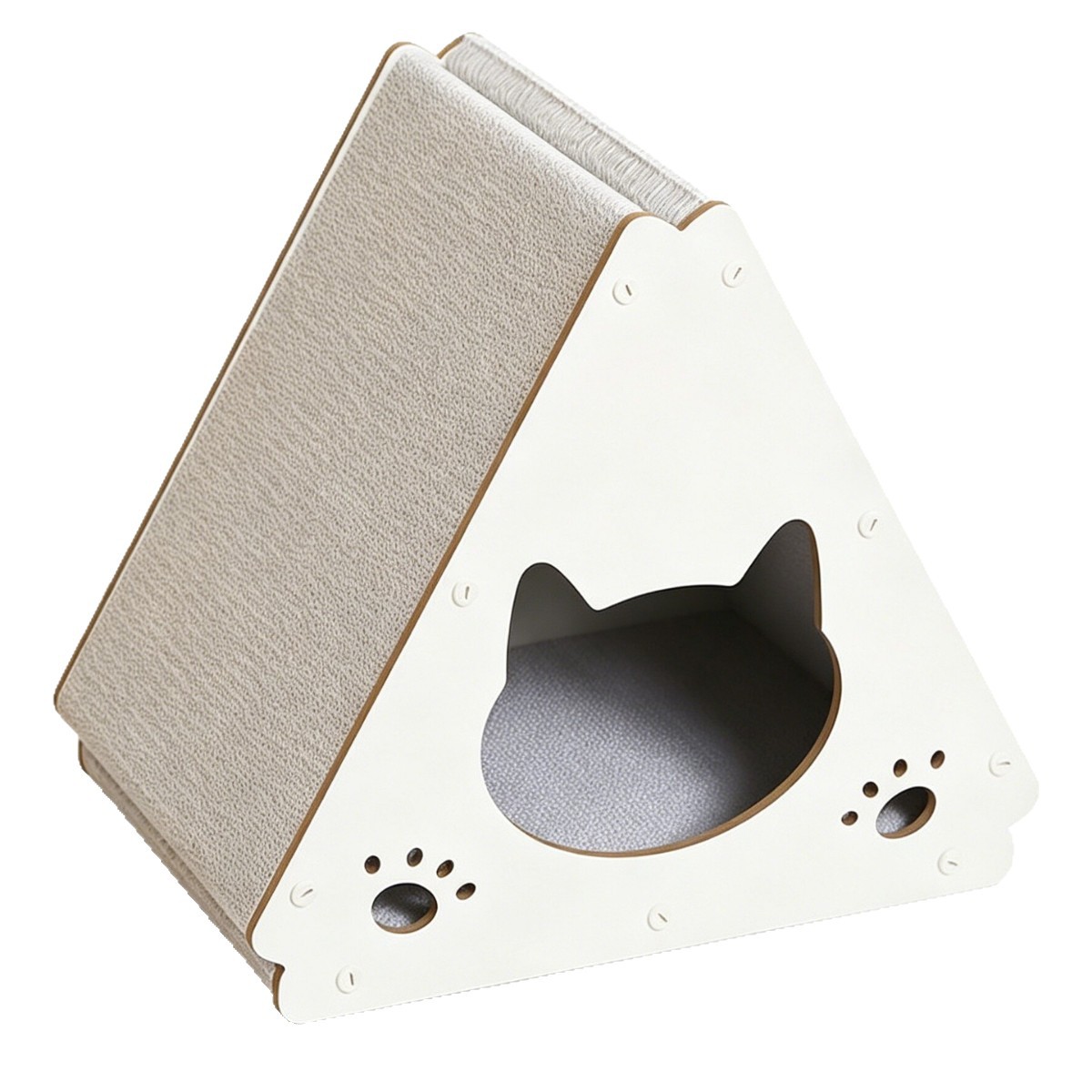 Placa de agarre triangular vertical triangular garra de gato resistente al desgaste sofá de papel corrugado para gatos juguetes lindos