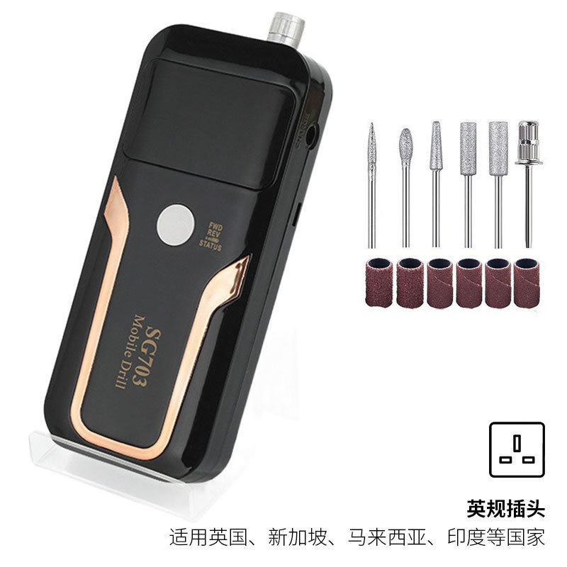 La lijadora de uñas reemplaza el mango de metal 35000RPM rectificador de uñas pulido silencioso y pulido de uñas eléctrico exfoliante