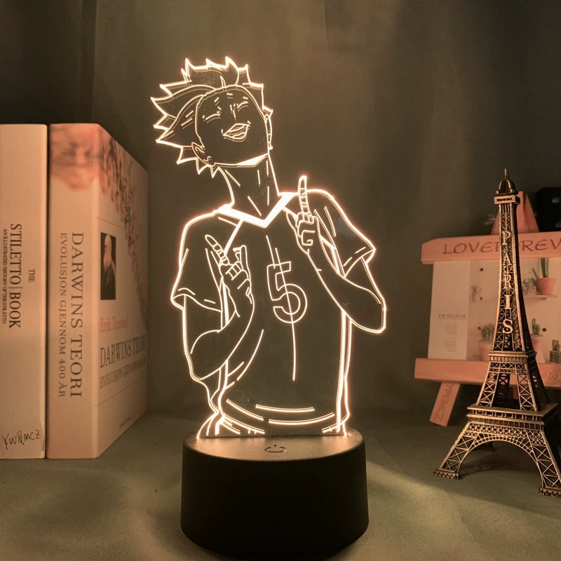 Акриловая ночная LED-лампа с волейболом, минифигура, 3D, подарок на день рождения