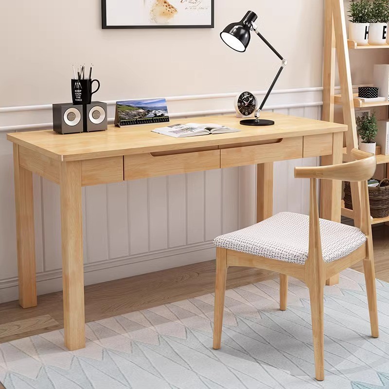 Solid Wood Chinese Desk Simple Right Angle with Storage Drawer Home Student Writing Desk Home Laptop Table