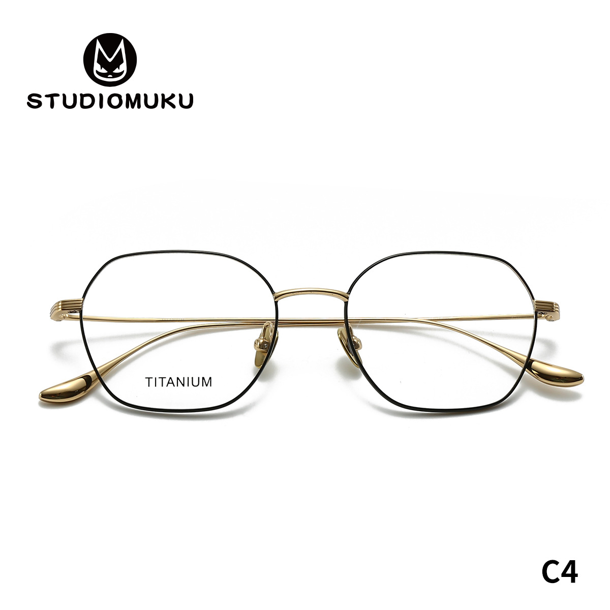 STUDIOMUKU gafas de madera superligera y cómoda poligonal marco de gafas de mujer diseño marco de gafas retrógrado para hombres