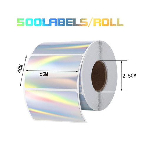 Rainbow Label Sticker Metal Laser Reflective Holographic Thermo-sensitive Printing Laser Waterproof Pressure-sensitive Label