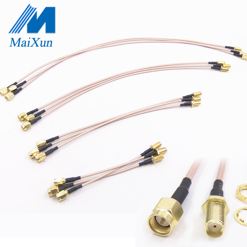 SMA公头转sma母头转接线连接线天线延长线射频线公对母接头316线