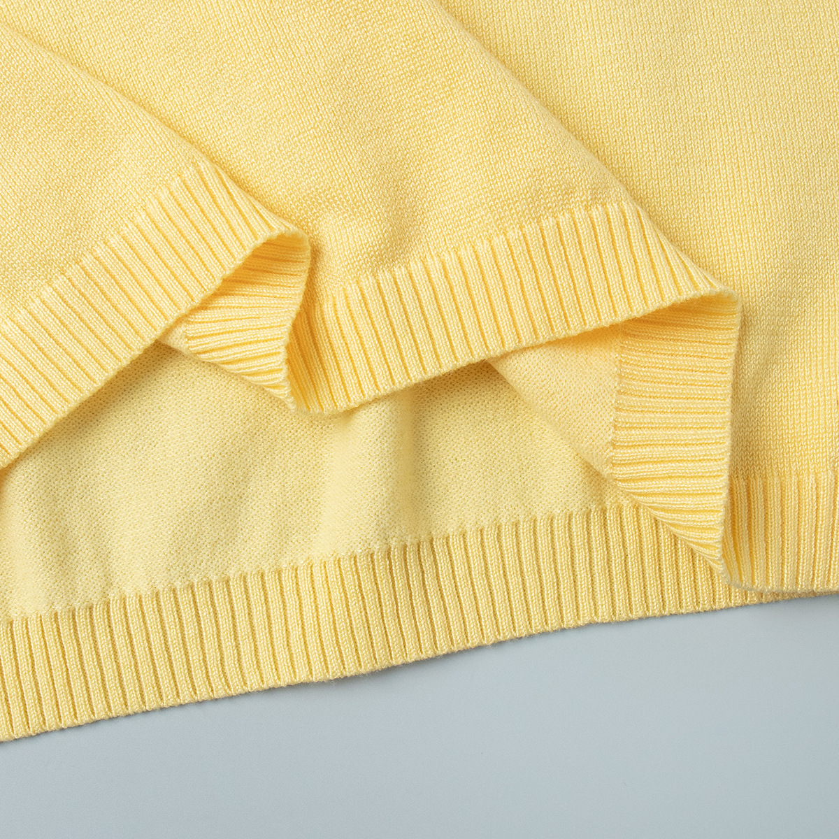 Cross-Border Pullover Shor Sleeve Half-Lengh Skir European And American 2025 Summer New Knied Solid Color Simple_ecoleips.com