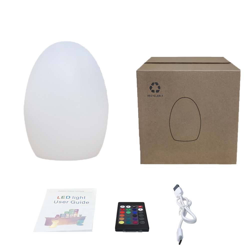 Lámpara de escritorio en forma de huevo de venta transfronteriza LED atmósfera de atenuación remota simple bar café lámpara de escritorio carga USB