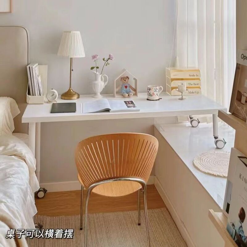 Window Table, Bay Window Computer Desk, Bedroom Windowsill L-Shaped Table, Trendy Student Writing Desk, Balcony Long and Short Leg Bay Window Table, Custom-Made