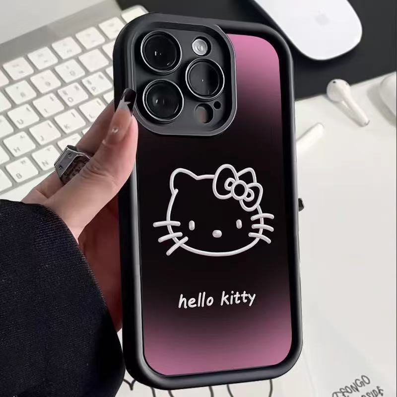 Funda para Teléfono iPhone 17 Pro con Diseño de Gatito Morado Oscuro, Compatible con Apple 15/14, Modelo 13 Pro Max, Nuevo Modelo 16