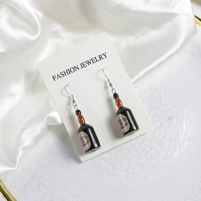 1 Pair Retro Bottle Plastic Resin Women's Drop Earrings display picture 5