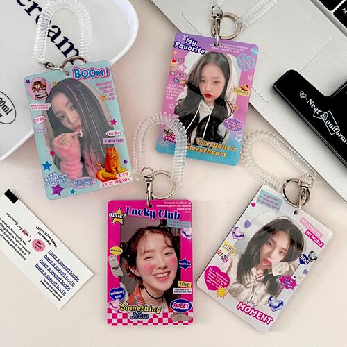 Original American Y2K sweet and cool double-sided cartoon hard acrylic card holder card brick desktop protection card film card holder