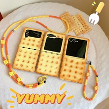 仿真饼干适用三星Galaxy Z Flip7/6手机壳zflip3/4/5代折叠屏硬壳