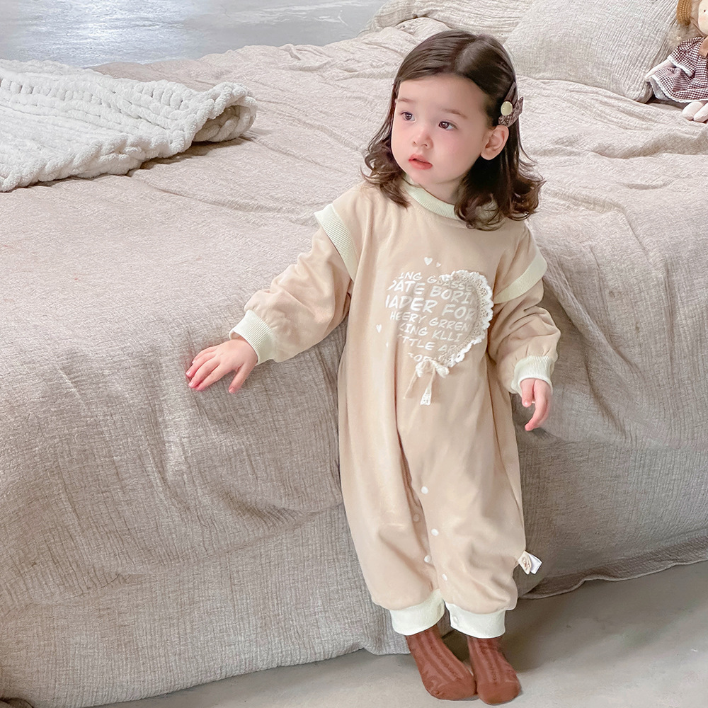 Ropa de bebé, ropa de primavera y otoño, mampara de manga larga, algodón, tipo A, pedo, lindo, super lindo, otoño, bebé, una pieza