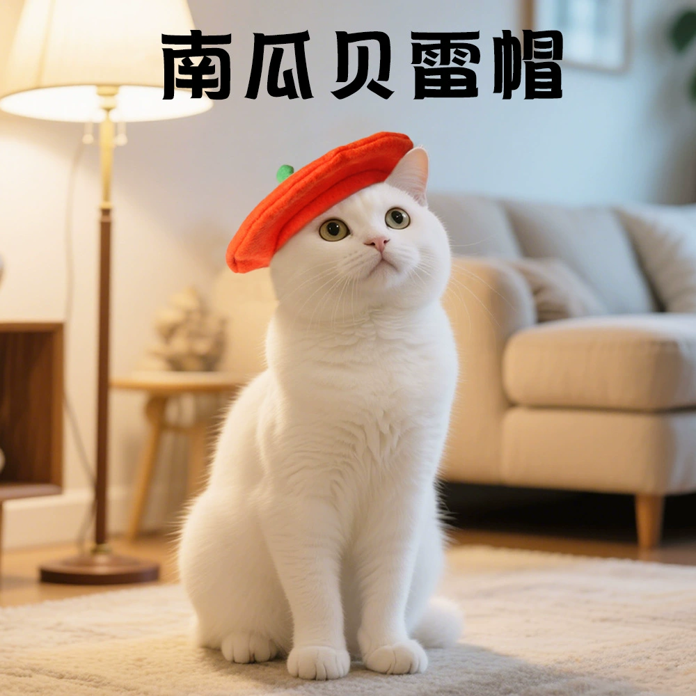 Amazon новый четырехсезонный берет домашнее животное шляпа кошка кошка тыква берет