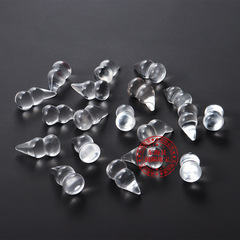 Factory Wholesale Natural White Crystal Gourd Carving DIY Car Keychain Accessory Feng Shui Small Ornament