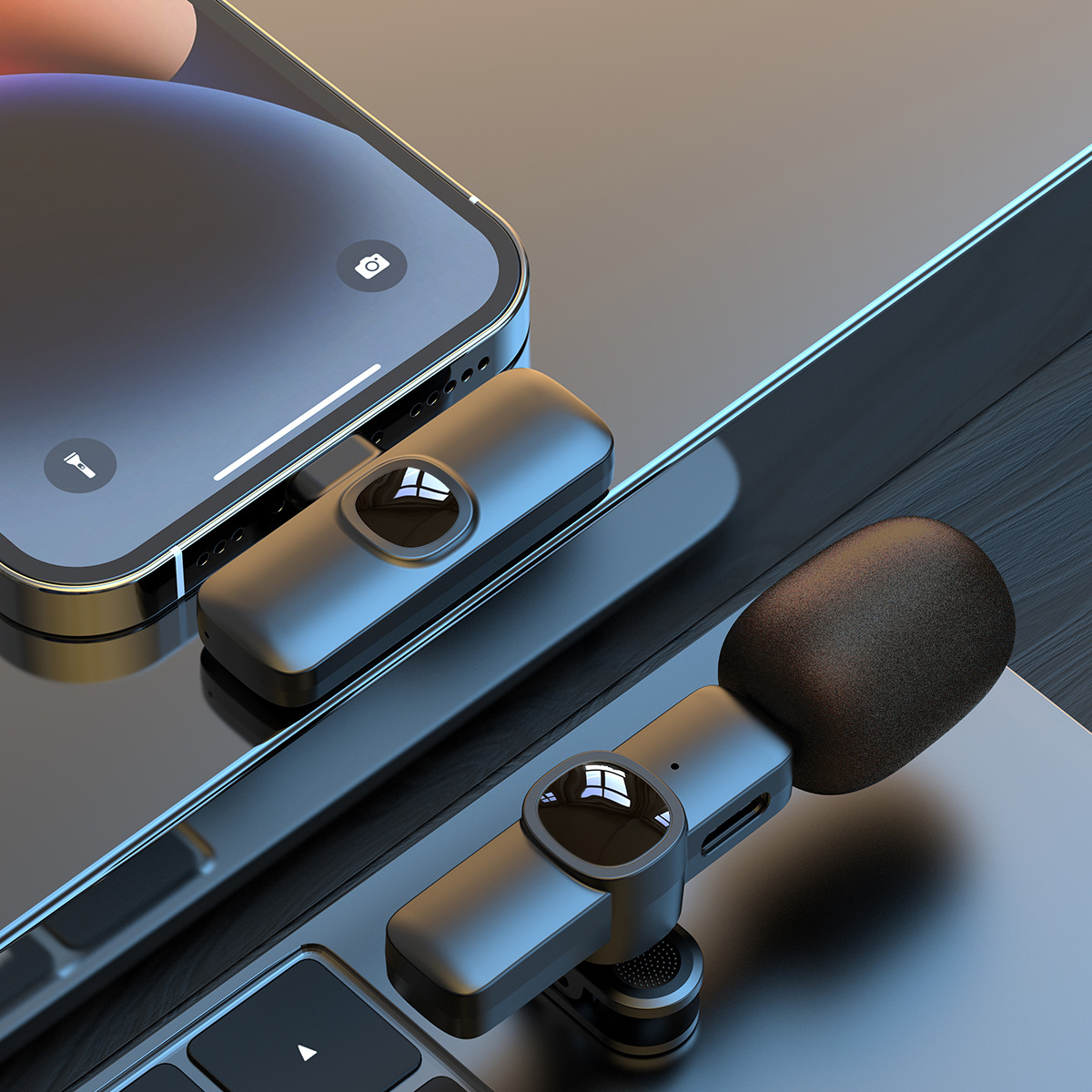 Micrófono inalámbrico clip de cuello J1 transmisión en vivo Grabación dedicada reducción de ruido Android teléfono móvil vlog Video radio micrófono