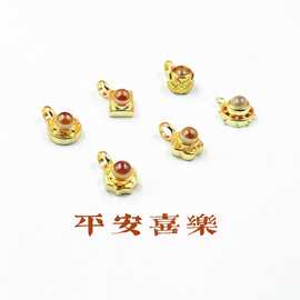 26款微雕投影石头楞严咒观音图案八大守护十二生肖关公文昌帝君福