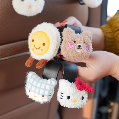 Car hook cartoon multi-functional car seat back and rear small car hook cute invisible interior supplies