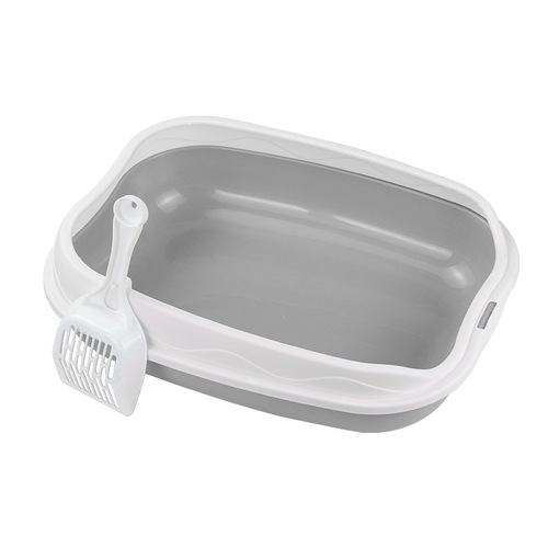 Cat litter box, semi-closed cat litter box, anti-splash kitten litter box, open sandbox, cat toilet, cat supplies