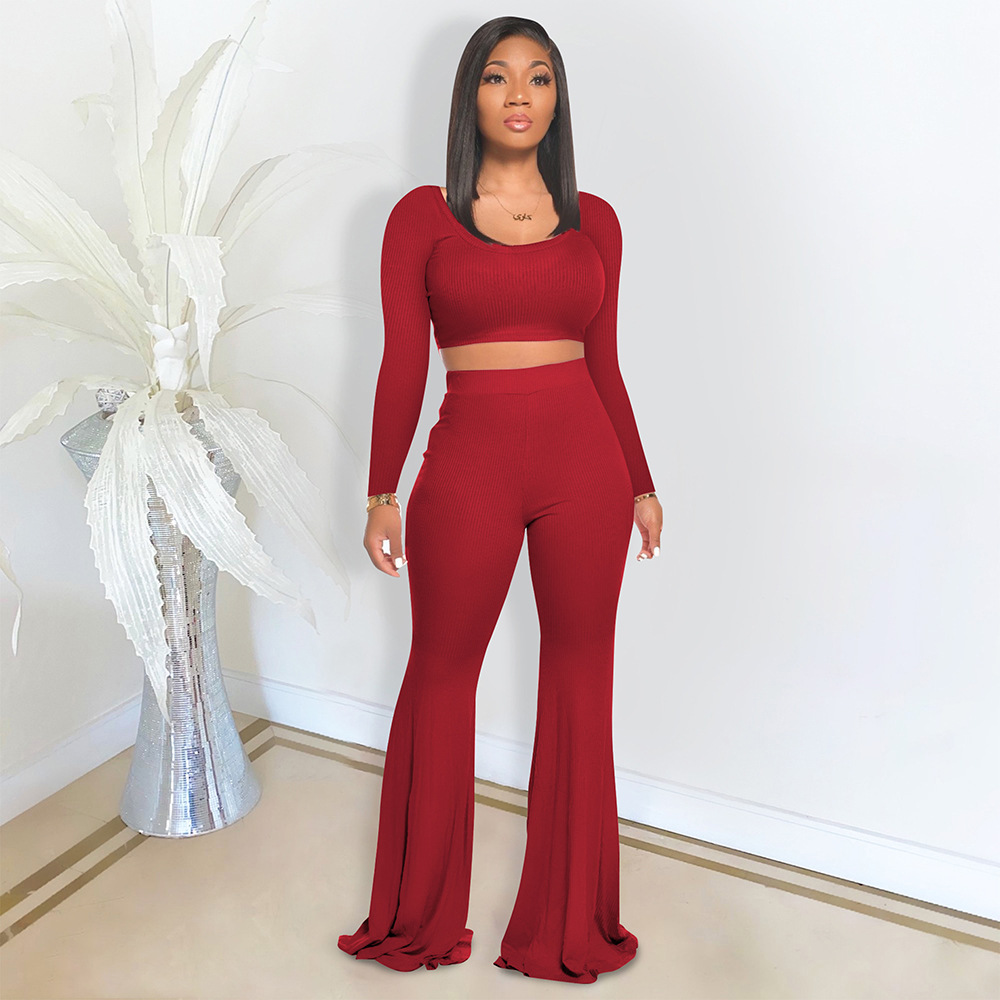 525g Weight Long Sleeve Sleeve Length Polyester Fabric Type Pant Co-ord Set Sets Type 2 Pieces Set Quantity Daily Occasion U Neck Neckline Slim Fit Type Solid Color Pattern Summer, Spring Season Women's Gender Printing Design Casual Style Daily Women's Casual Solid Color Polyester Printing Pant Co-ord Set Pants Sets 无